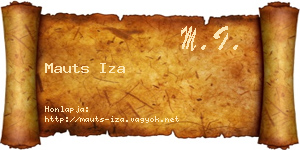 Mauts Iza névjegykártya